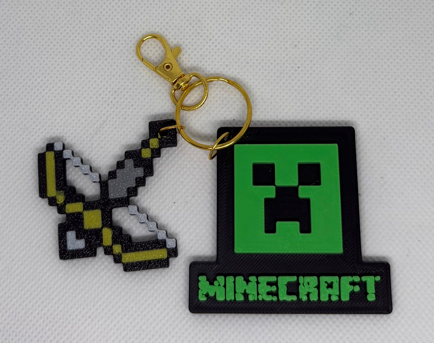 Minecraft Green Ender Gold Keychains