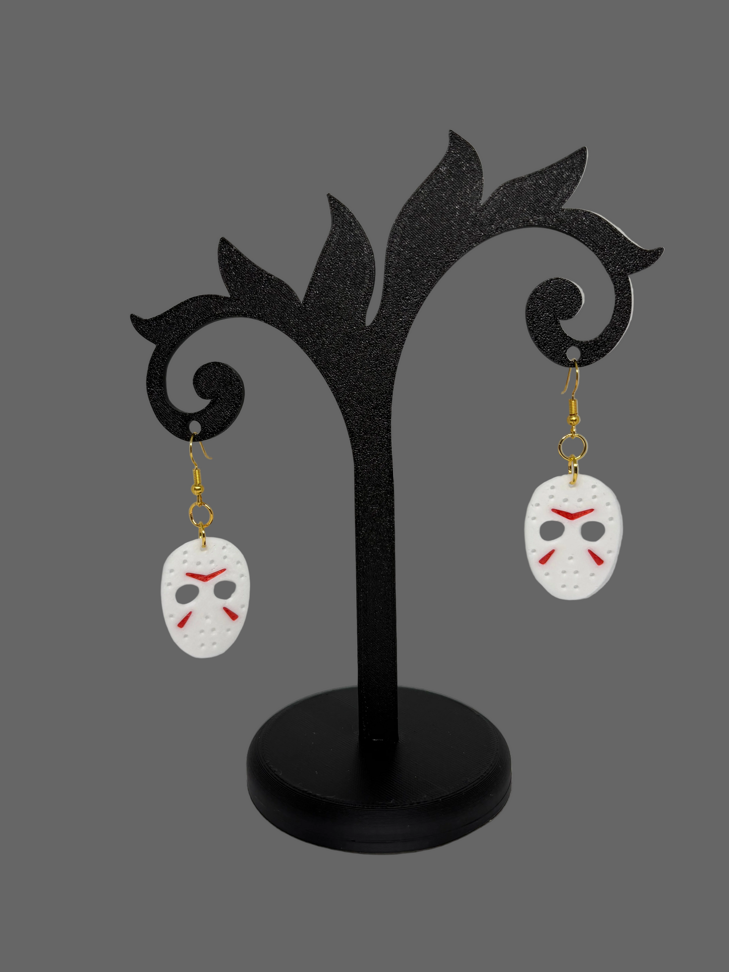 Jason Inspired Hockey Mask Earrings