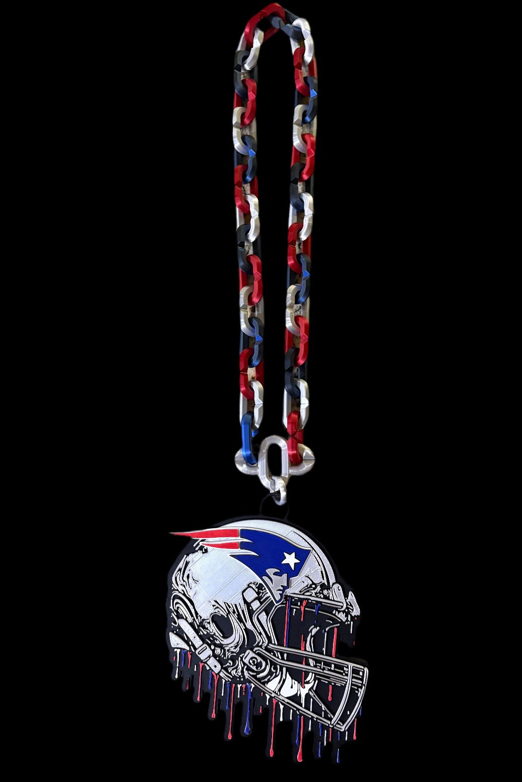 New England Patriots Oversized Dripping Helmet Hype Chain