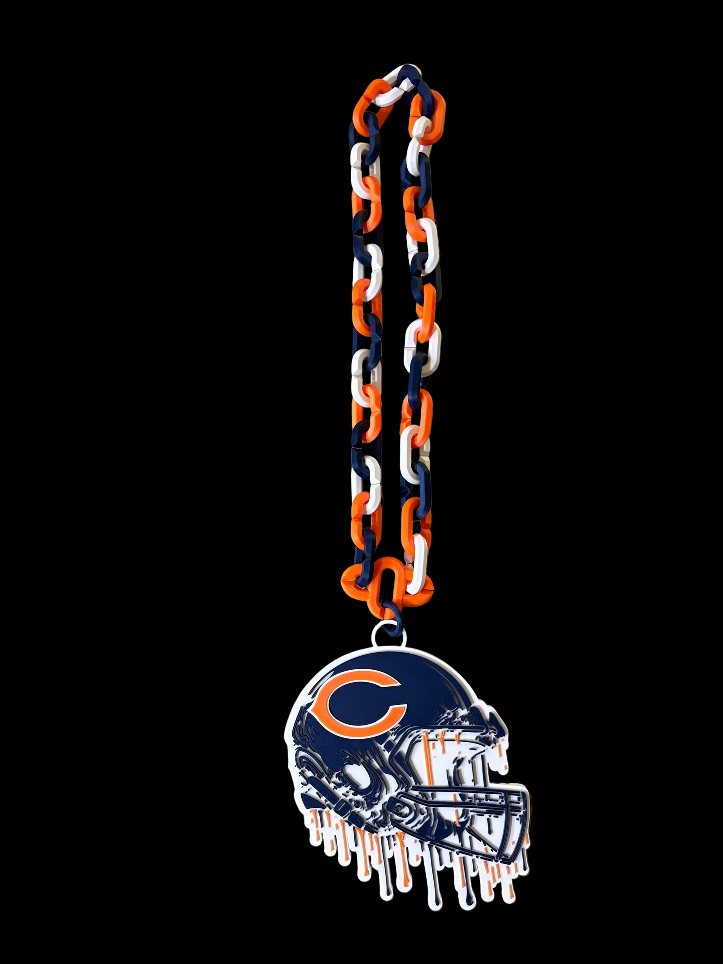 Chicago Bears Ovetsized Dripping Helmet Hype Chain