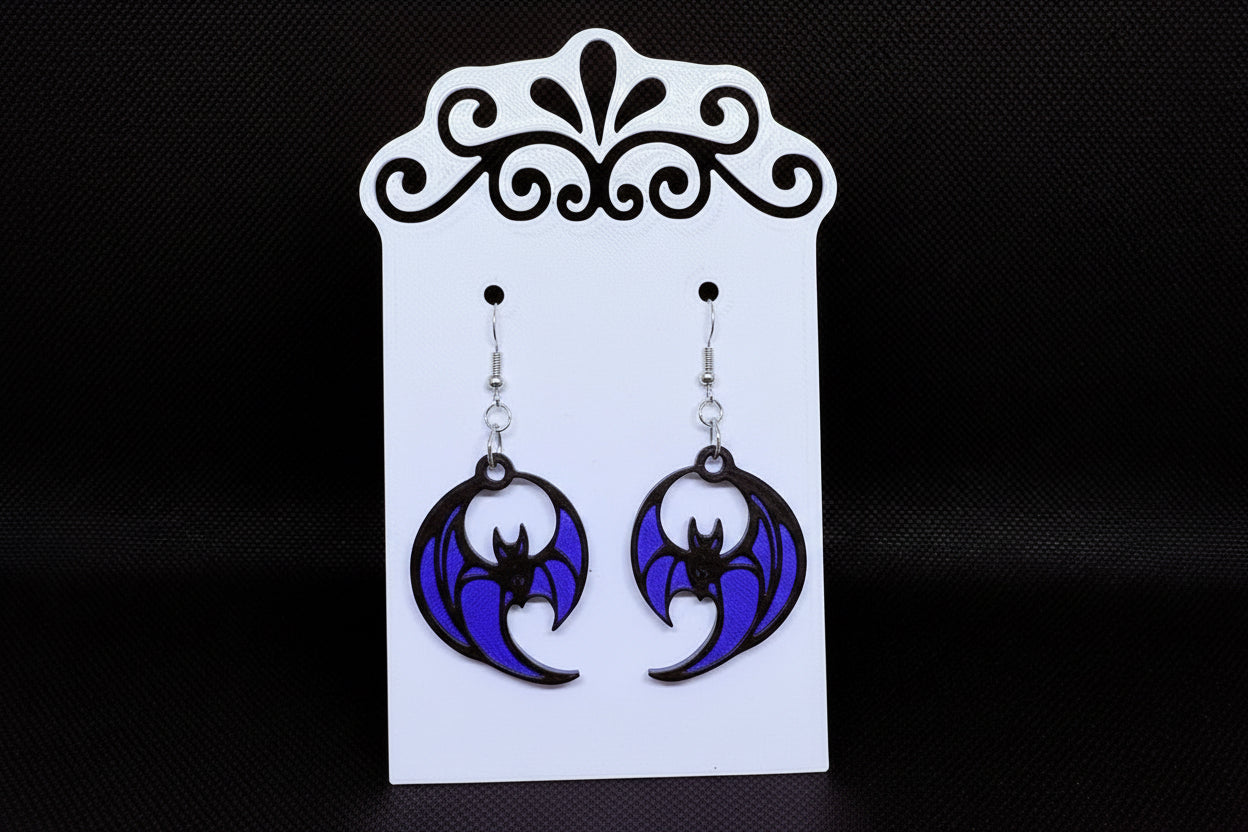 Gothic Bat Earrings