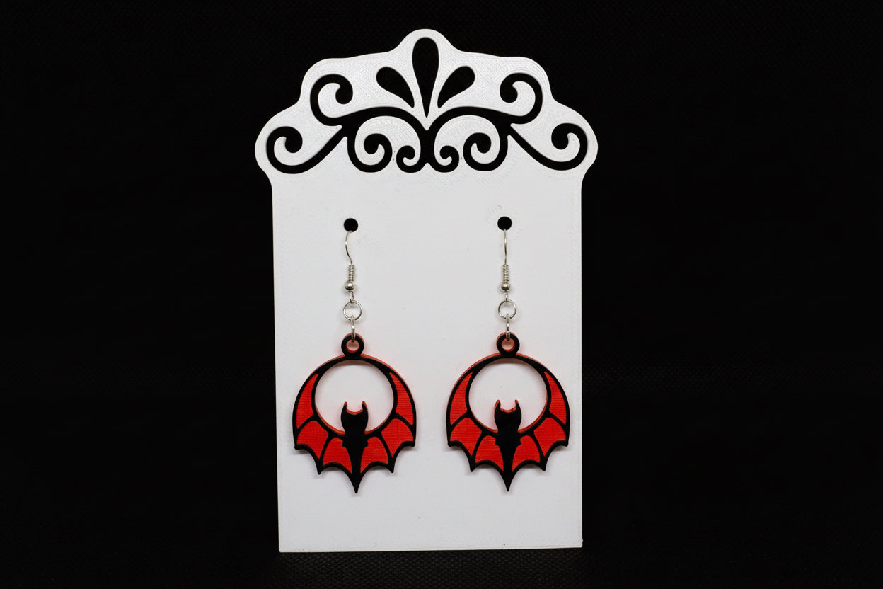 Gothic Bat Earrings