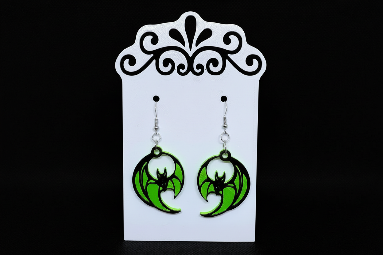 Gothic Bat Earrings