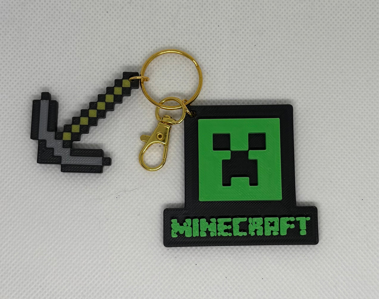 Minecraft Green Ender Gold Keychains