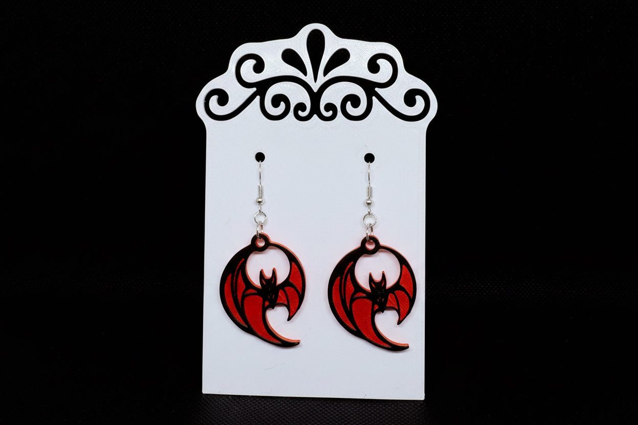 Gothic Bat Earrings