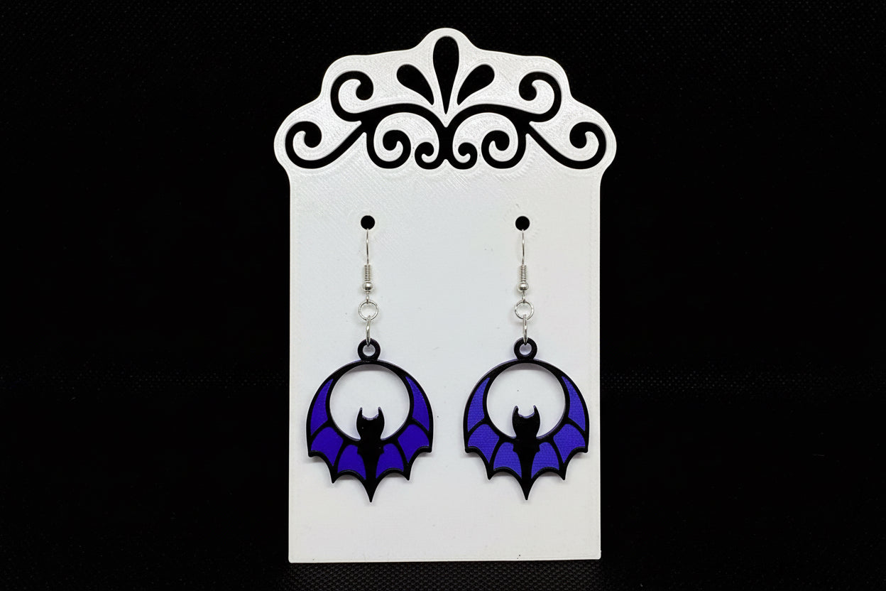 Gothic Bat Earrings