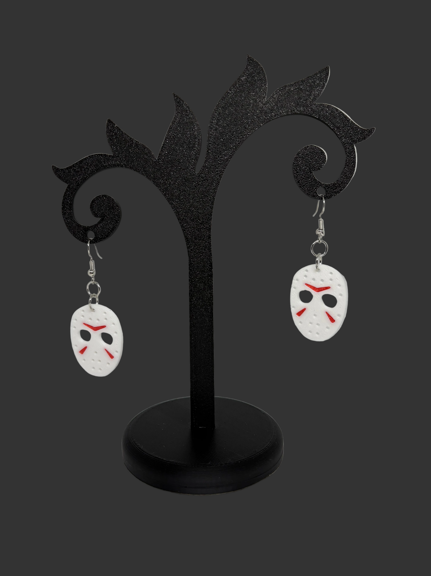 Jason Inspired Hockey Mask Earrings