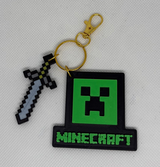 Minecraft Green Ender Gold Keychains