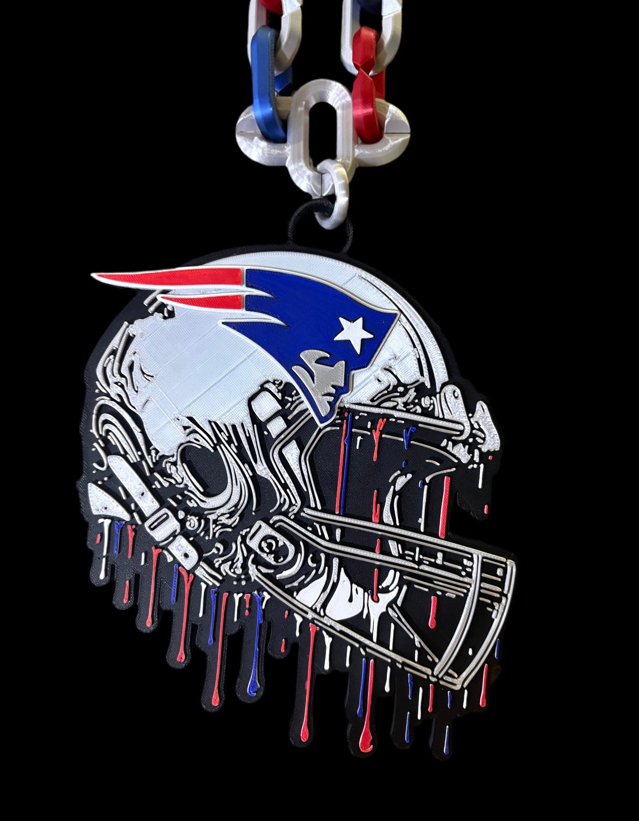 New England Patriots Oversized Dripping Helmet Hype Chain