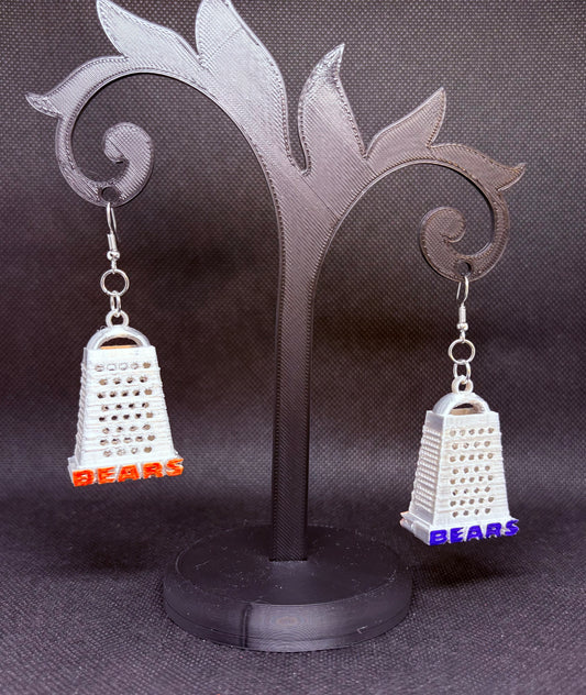 Chicago Bears Cheese Grater Earrings