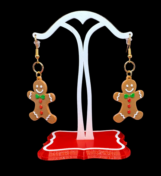 Christmas themed Gingerbread Man Earrings