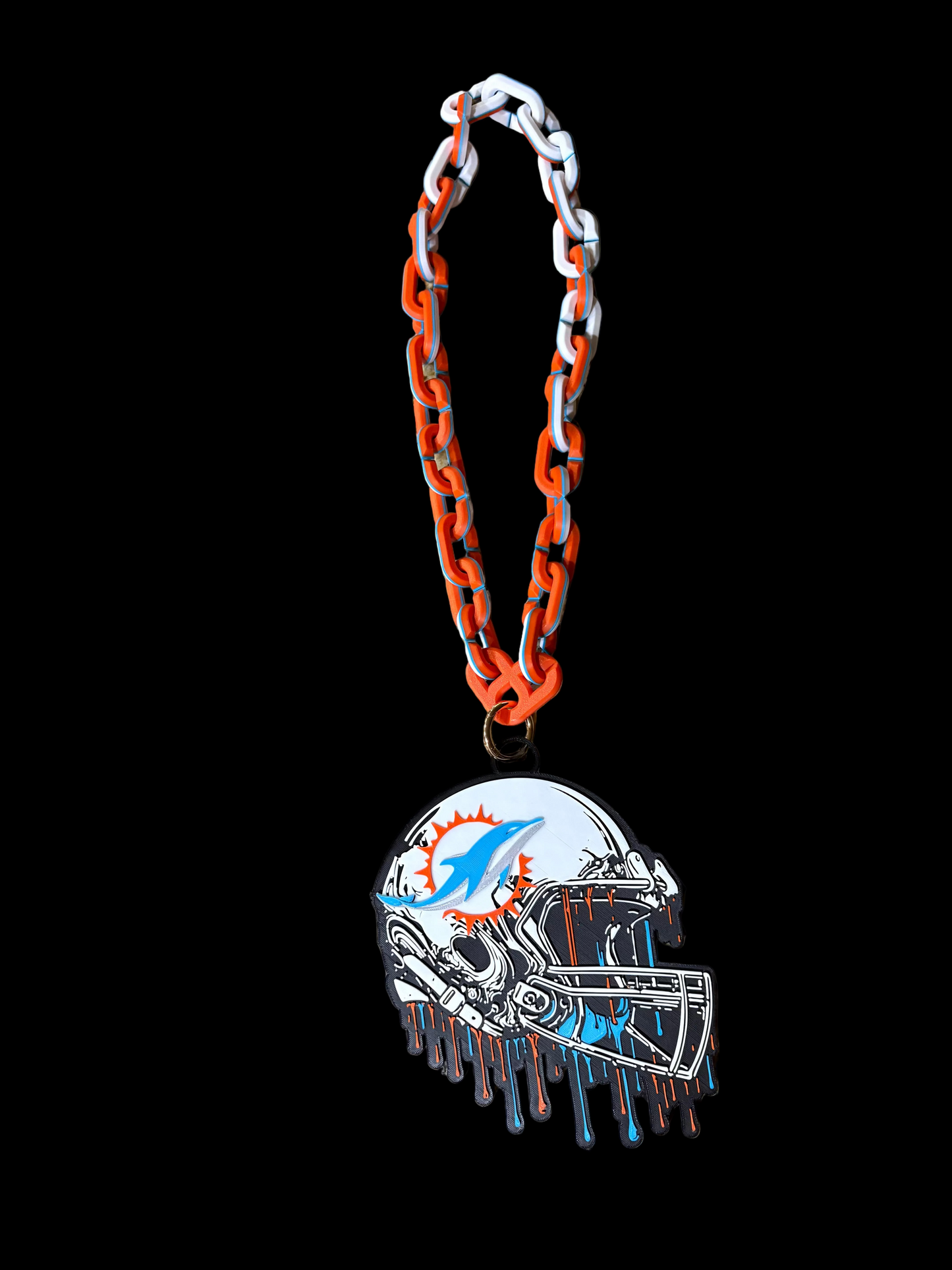 Miami Dolphins Dripping Helmet Hype Chain