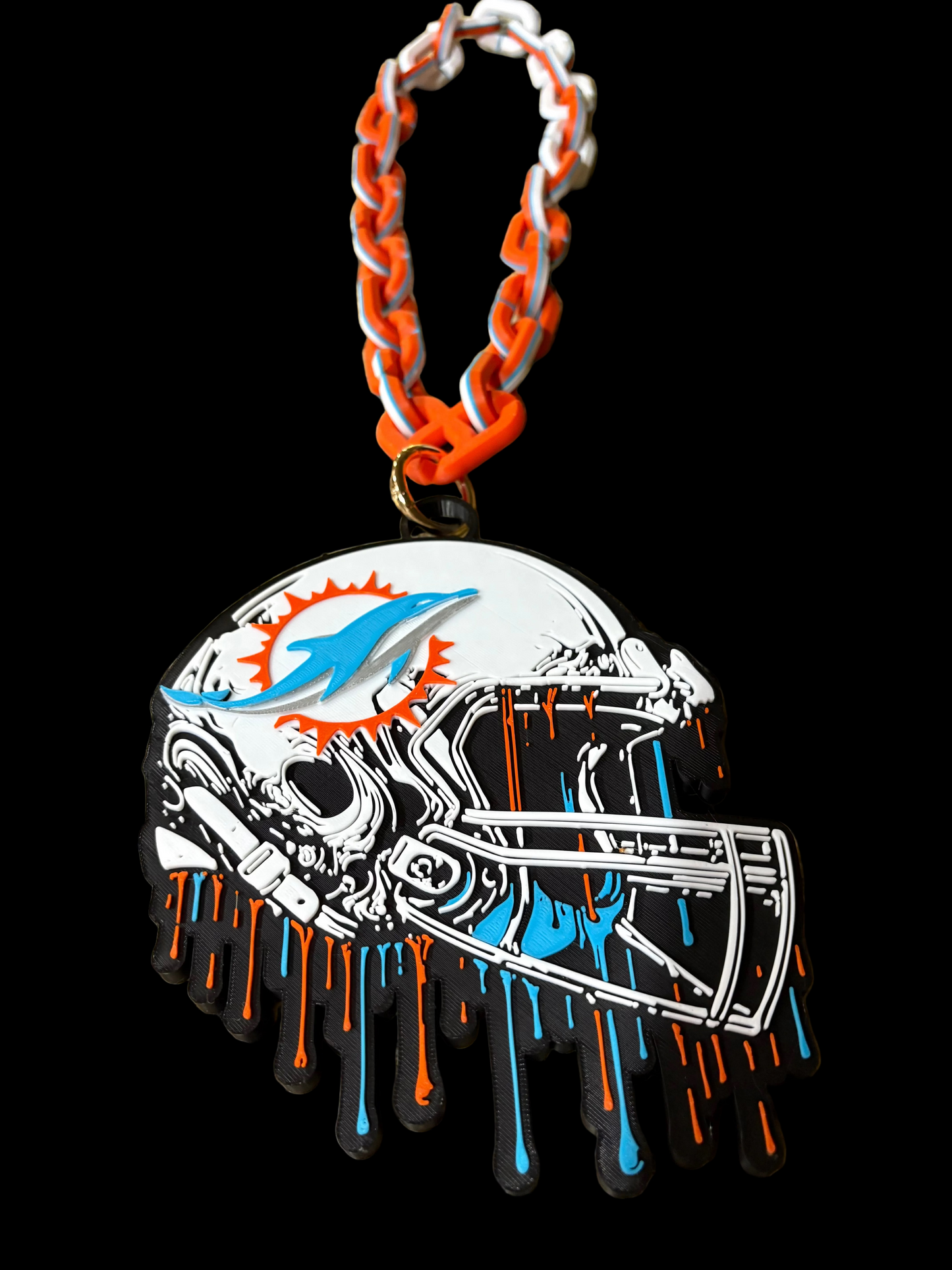 Miami Dolphins Dripping Helmet Hype Chain