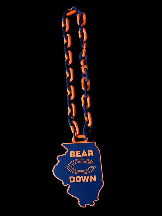 Chicago Bears Oversized Hype Chain “Bear Down” Illinois State